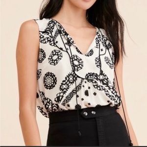 Anthropologie Black and White Patterned Top